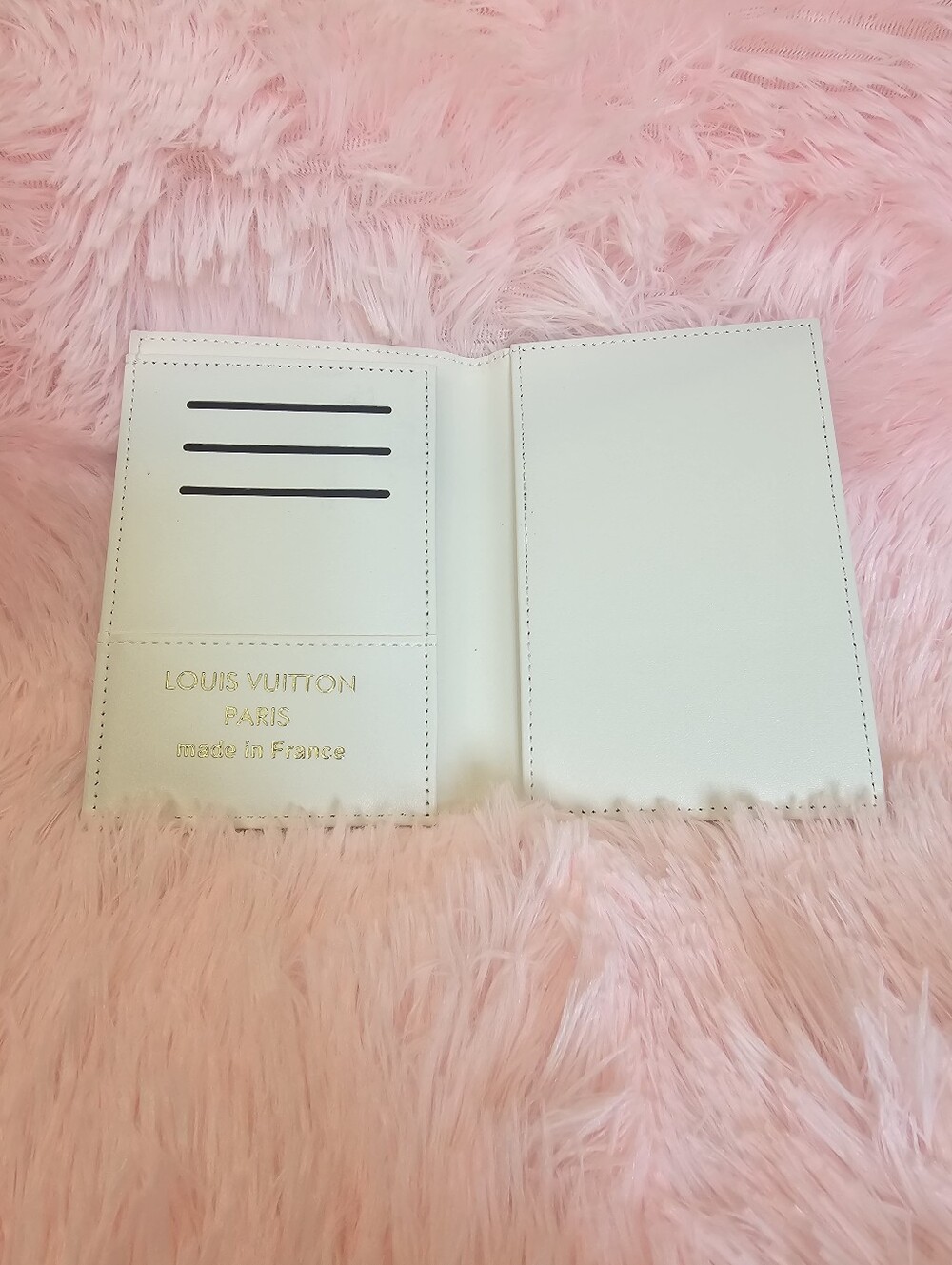 White Colorful Passport Holder With Card Slots - Picture 2 of 7